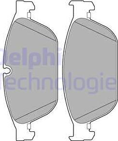 Delphi LP2292 - Комплект спирачно феродо, дискови спирачки vvparts.bg