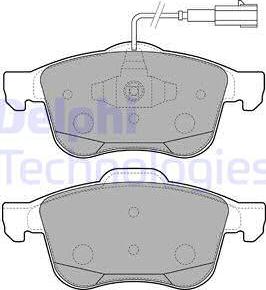 Delphi LP2241 - Комплект спирачно феродо, дискови спирачки vvparts.bg