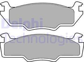 Delphi LP224 - Комплект спирачно феродо, дискови спирачки vvparts.bg