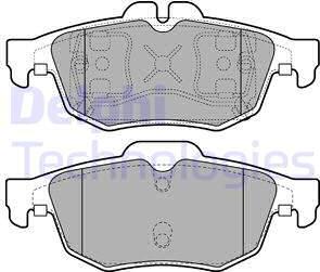 Delphi LP2259 - Комплект спирачно феродо, дискови спирачки vvparts.bg