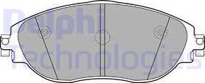 Delphi LP2250 - Комплект спирачно феродо, дискови спирачки vvparts.bg