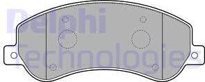 Delphi LP2257 - Комплект спирачно феродо, дискови спирачки vvparts.bg