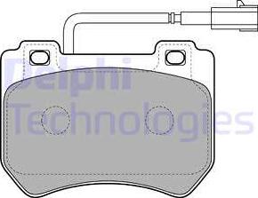 Delphi LP2200 - Комплект спирачно феродо, дискови спирачки vvparts.bg