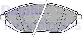 Delphi LP2218 - Комплект спирачно феродо, дискови спирачки vvparts.bg