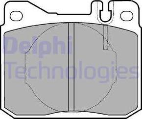 Delphi LP221 - Комплект спирачно феродо, дискови спирачки vvparts.bg
