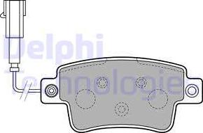 Delphi LP2231 - Комплект спирачно феродо, дискови спирачки vvparts.bg
