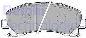 Delphi LP2229 - Комплект спирачно феродо, дискови спирачки vvparts.bg