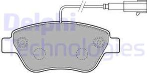 Delphi LP2276 - Комплект спирачно феродо, дискови спирачки vvparts.bg