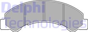 Delphi LP2769 - Комплект спирачно феродо, дискови спирачки vvparts.bg