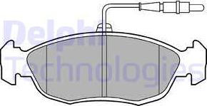 Delphi LP793 - Комплект спирачно феродо, дискови спирачки vvparts.bg