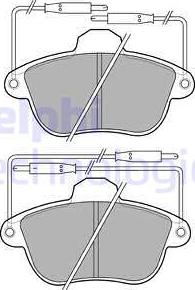 Delphi LP741 - Комплект спирачно феродо, дискови спирачки vvparts.bg