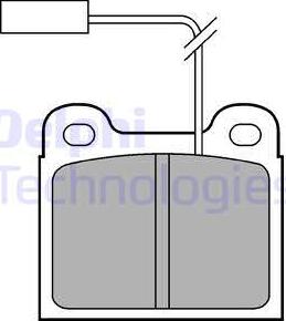 Delphi LP711 - Комплект спирачно феродо, дискови спирачки vvparts.bg