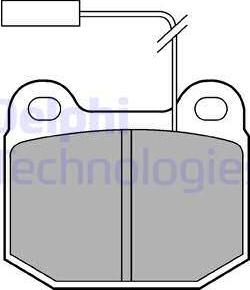 Delphi LP712 - Комплект спирачно феродо, дискови спирачки vvparts.bg