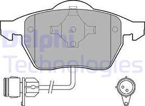 Delphi LP784 - Комплект спирачно феродо, дискови спирачки vvparts.bg