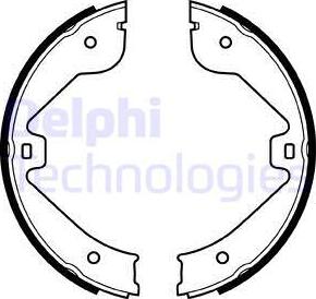 Delphi LS1998 - Комплект спирачна челюст, ръчна спирачка vvparts.bg