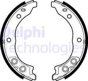 Delphi LS1962 - Комплект спирачна челюст, ръчна спирачка vvparts.bg