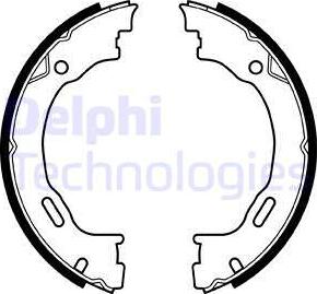 Delphi LS1922 - Комплект спирачна челюст, ръчна спирачка vvparts.bg