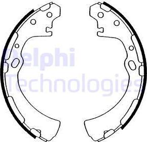 Delphi LS1553 - Комплект спирачна челюст vvparts.bg