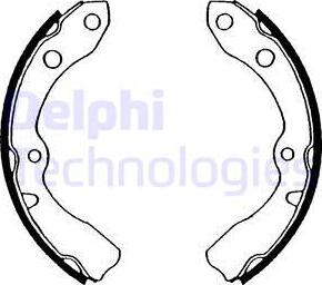 Delphi LS1569 - Комплект спирачна челюст vvparts.bg