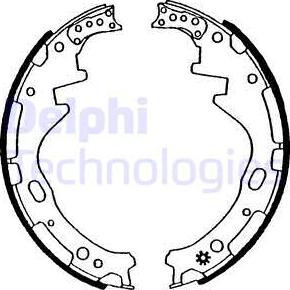 Delphi LS1504 - Комплект спирачна челюст vvparts.bg