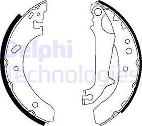 Delphi LS1683 - Комплект спирачна челюст vvparts.bg