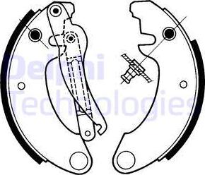 Delphi LS1157 - Комплект спирачна челюст vvparts.bg