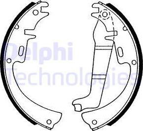 Delphi LS1119 - Комплект спирачна челюст vvparts.bg