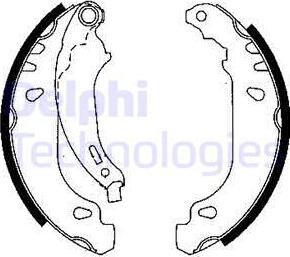 Delphi LS1844 - Комплект спирачна челюст vvparts.bg