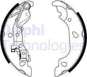 Delphi LS1859 - Комплект спирачна челюст vvparts.bg