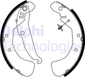 Delphi LS1829 - Комплект спирачна челюст vvparts.bg