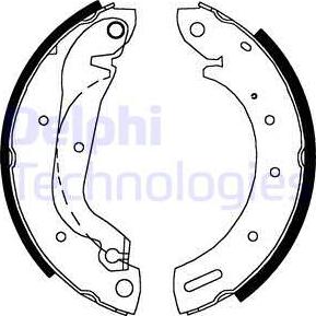 Delphi LS1827 - Комплект спирачна челюст vvparts.bg