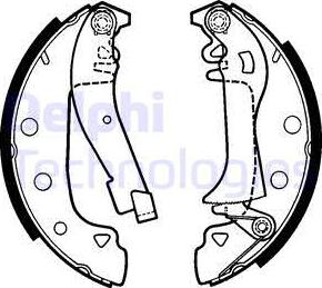 Delphi LS1395 - Комплект спирачна челюст vvparts.bg