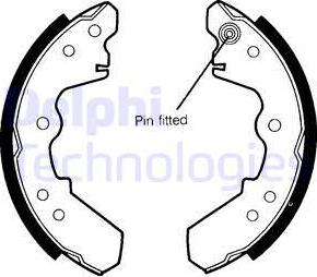 Delphi LS1365 - Комплект спирачна челюст vvparts.bg