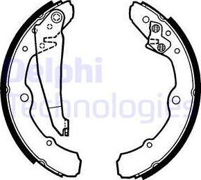 Delphi LS1317 - Комплект спирачна челюст vvparts.bg