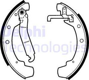 Delphi LS1281 - Комплект спирачна челюст vvparts.bg