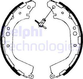 Delphi LS1709 - Комплект спирачна челюст vvparts.bg