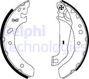 Delphi LS1782 - Комплект спирачна челюст vvparts.bg