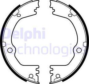 Delphi LS2090 - Комплект спирачна челюст, ръчна спирачка vvparts.bg