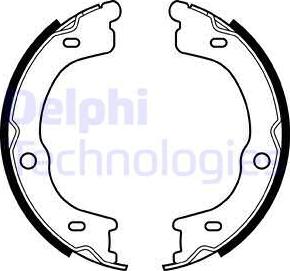Delphi LS2048 - Комплект спирачна челюст, ръчна спирачка vvparts.bg