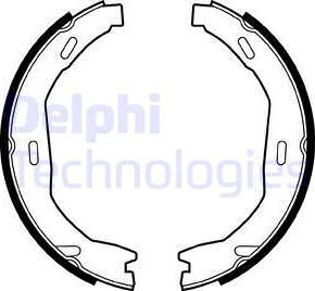 Delphi LS2006 - Комплект спирачна челюст, ръчна спирачка vvparts.bg