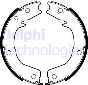 Delphi LS2007 - Комплект спирачна челюст, ръчна спирачка vvparts.bg