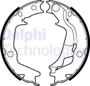 Delphi LS2011 - Комплект спирачна челюст, ръчна спирачка vvparts.bg