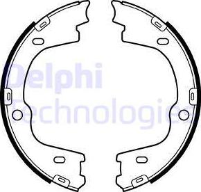 Delphi LS2086 - Комплект спирачна челюст, ръчна спирачка vvparts.bg