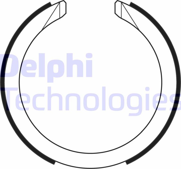 Delphi LS2169 - Комплект спирачна челюст, ръчна спирачка vvparts.bg