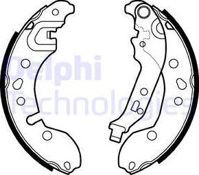 Delphi LS2124 - Комплект спирачна челюст vvparts.bg