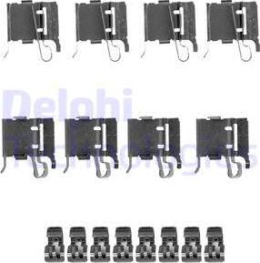 Delphi LX0491 - Комплект принадлежности, дискови накладки vvparts.bg