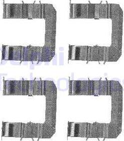 Delphi LX0483 - Комплект принадлежности, дискови накладки vvparts.bg