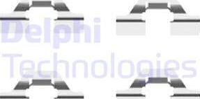 Delphi LX0430 - Комплект принадлежности, дискови накладки vvparts.bg