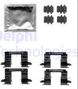 Delphi LX0556 - Комплект принадлежности, дискови накладки vvparts.bg