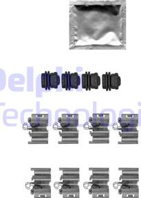 Delphi LX0668 - Комплект принадлежности, дискови накладки vvparts.bg